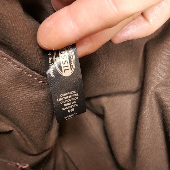 Fossil suede and leather salmon purse - Picture 4 of 6